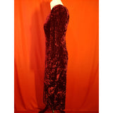 Marks & Spencer Burgundy Velour Long Dress Size 10