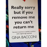 Gina Bacconi Navy Red Floral Print Maxi Dress Size 12