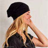 Philip B Silky Smooth Beanie Black
