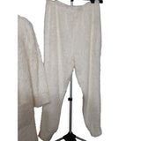 Pretty Secrets Womens Cream 3-Piece Fluffy Lounge Set Size 16/18