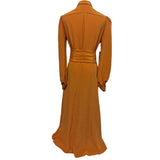 Hillier Bartley Orange Maxi Ocassion Pure Silk Dress Size 8