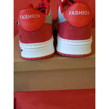 Supermade Off Brand Heart #444x White Red Sneakers Size 10 UK 44EU.