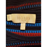 Hobbs Black Blue Red Stripe Stripe Knit Dress Size 8