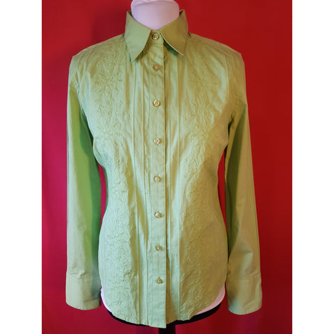 Knowledge Wisdom Truth Women's Green Cotton Shirt Size S