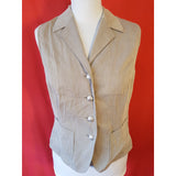 Cerruti Club Women's Beige Stripe Waistcoat Size 14