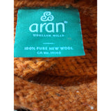 Aram Wollen Mills Brackloon Tweed Roll Neck Ladies Sweater - Orange Size XL