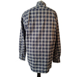 Charles Tyrwhitt Mens Navy Grey Plaid Check Long Sleeve Casual Shirt Size M