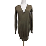 Stella McCartney Khaki Knitted Wool Silk Dress Size 38 IT 6 UK