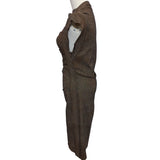Bottega Veneta Brown Wool Dress, Size 38 IT / XS