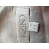 KALIKO White Black Pink Floral Print Linen Cotton Dress Size 10.