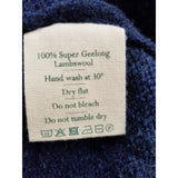 Darzi Navy Lambswool Jumper Size S