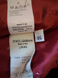 Dolce & Gabbana Womens Vintage Black Wool Coat Size 46 IT 14 UK