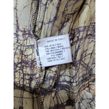 Bottega Veneta Yellow Brown Mesh Silk Wool Dress, Size 38 IT / XS