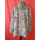 Centigrade Women's Beige Brown Faux Fur Coat Size L.