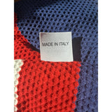 Melissa Odabash Striped White Red Navy Knit Dress Size S