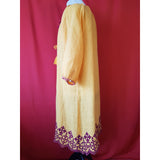 Fragonard Parfumeur Yellow 100% Linen Dress Size T2 /  12/14 UK.