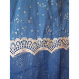 Never Fully Dressed Blue Prairie Boho Lace Trim High Neck Maxi Dress Size 10