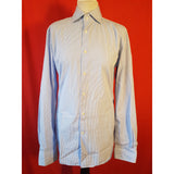 Glanshirt Blue White Stripe Shirt Size 15 1/2