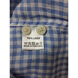 William Crabtree Mens Blue White Check Shirt Size 15.5
