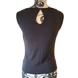 Fenn Wright Manson Navy Sleeveless Cowl Neck Top Blouse Size UK 10