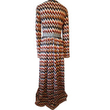Missoni Black White Brown Long Wool Blend Dress Size 44 EU / L RRP £1,020