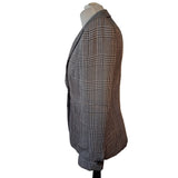 Giorgio Armani Womens Black White Plaid Check Blazer Jacket UK 12 IT 44