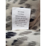THEORY Beige Black Grey Spots 100% Silk Top Size S