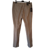 Villain Men's Grey Check Trousers Size 36R