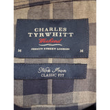 Charles Tyrwhitt Mens Navy Grey Plaid Check Long Sleeve Casual Shirt Size M
