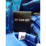 INC International Concept Blue Silk Floral Print Dress Size 4 US 8 UK
