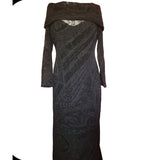 Luis Civit Black Ocassion Long Dress, Size 16.
