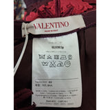 Valentino Red Burgundy Crocheted Silk Skirt Size 40 IT 8 UK.