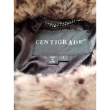 Centigrade Women's Beige Brown Faux Fur Coat Size L.