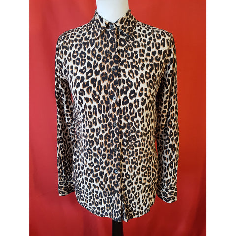 Kate Moss Equipment Animal Print Blouse XS/TP