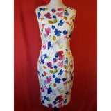 Hobbs Multicolour Floral Print Cotton Dress Size 10