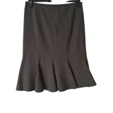 Armani Collezioni Black Drop Waist Flounce/Pleated Hem Skirt Size 42 IT 10 UK