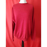 John Smedley Burgundy Wool Cashmere Jumper Size XL.