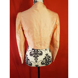Peach Ocassion Silk Maxi Custom Dress with Bolero, Size 8/10