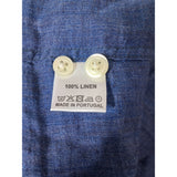 William Crabtree Navy Linen Shirt Size 15.5