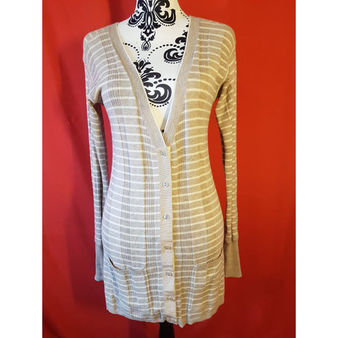 Marc By Marc Jacobs Women's Grey White Long Cardigan Size M