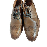 ONE SIX 5IVE Mens Leather Brogues Smart Formal Shoes Tan Brown Size UK 7 EU 41