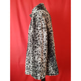 Centigrade Women's Black Grey Faux Fur Coat Size L.