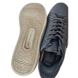 Dolce & Gabbana Men's Leather Low-Top Sneakers with Metal Logo Size 6