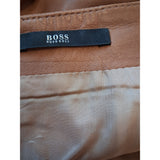 Boss Hugo Boss Womens Brown Leather Skirt Size 14