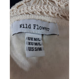 Wild Flower Cream Crocheted Dress Size UK M/L