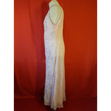 Berkertex Pale Pink Floral Beaded Long Dress Size 16