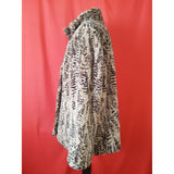 Centigrade Women's Beige Brown Faux Fur Coat Size L.