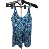 Blue Floral Print Bikini Short / Top Size S
