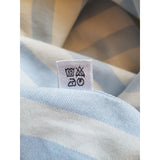 NATALINO Men's White Blue Stripe Shirt Size 39 / 15.5