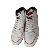 Zara Teen High Top Sneakers White Red Casual Trainers Size 3.5 UK 36 EU